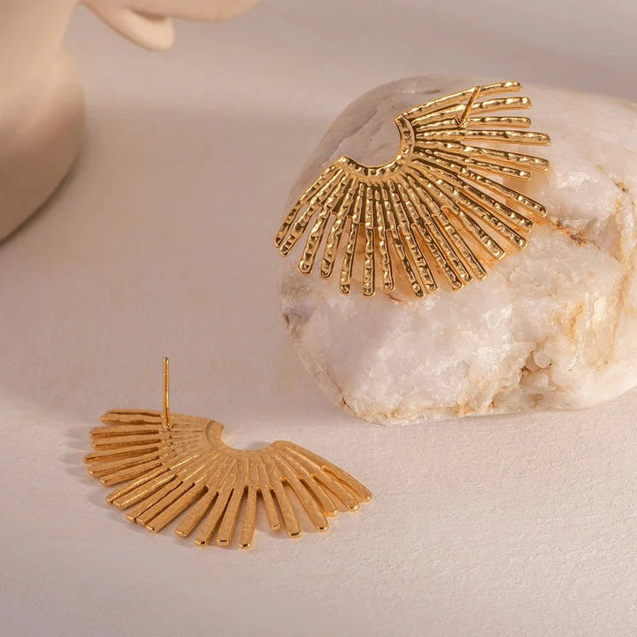 BowLift | 18k Half Sunshine Dainty Earrings