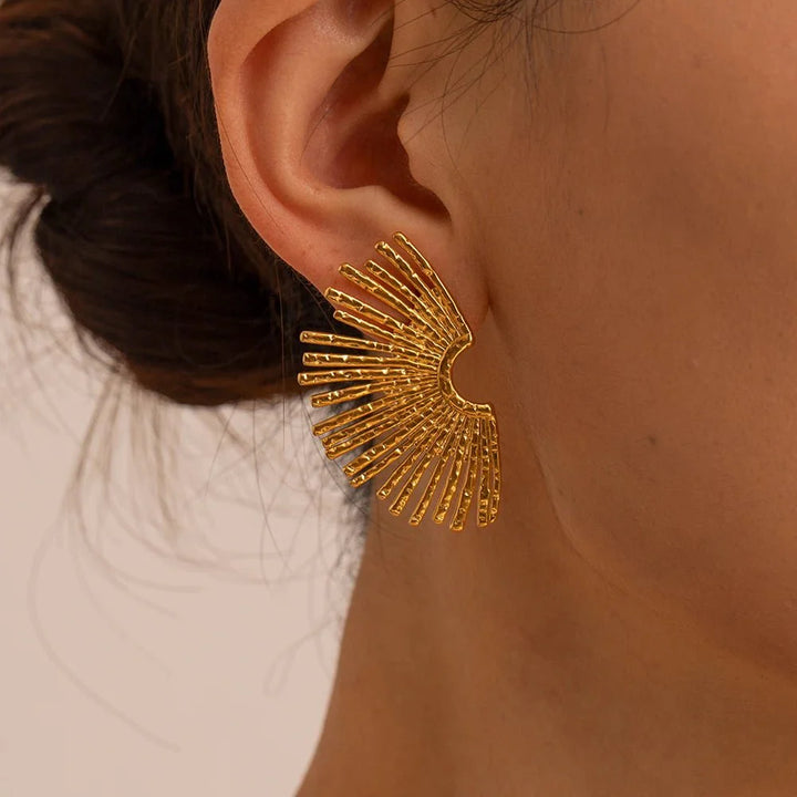 BowLift | 18k Half Sunshine Dainty Earrings