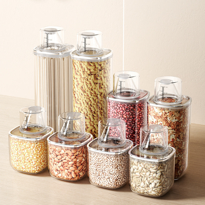 Plastic storage container, square, 0.6–2 L