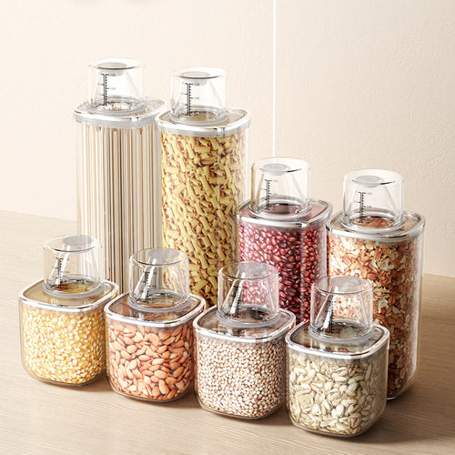 Plastic storage container, square, 0.6–2 L