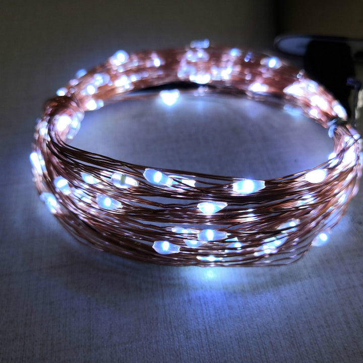 LED fairy lights with copper wire, 10 m
