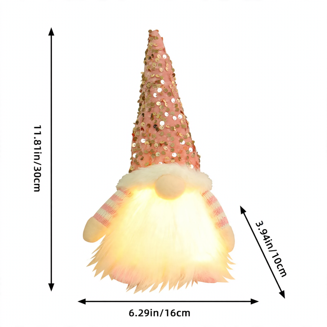 Bright Christmas Elf Figure with Sequins