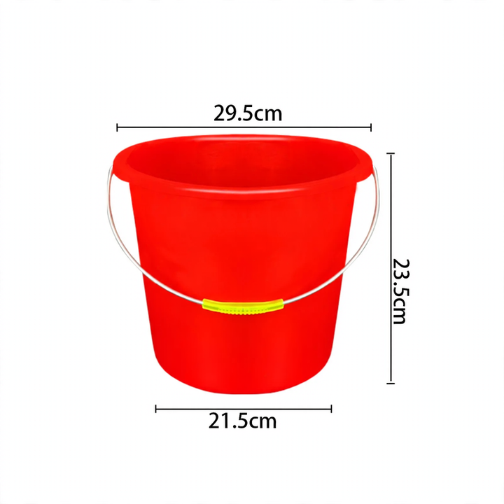 Plastic bucket with handle, various sizes