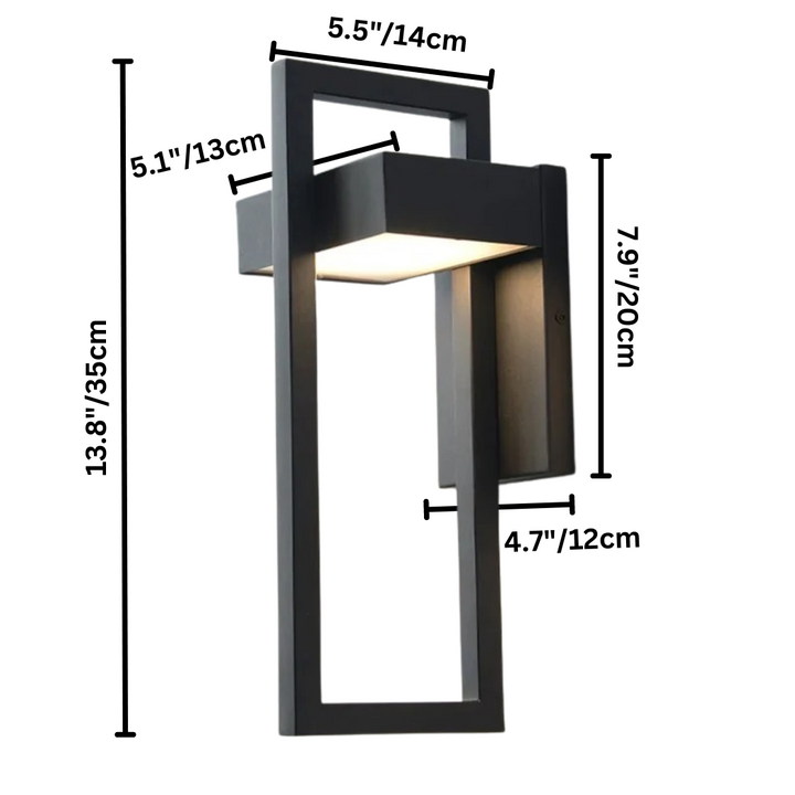 BowLift | Wall Lamp Outdoor Stainless Steel Black