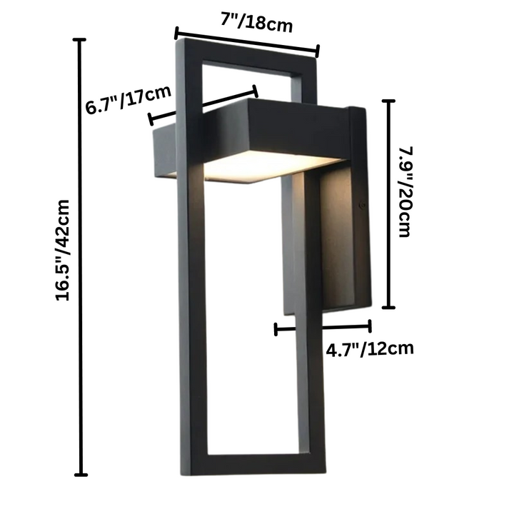 BowLift | Wall Lamp Outdoor Stainless Steel Black