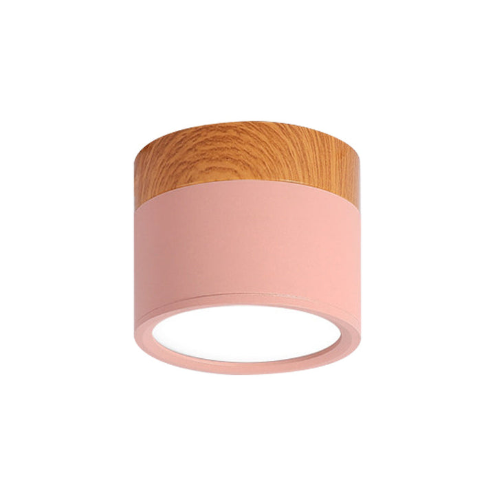 BowLift | Small ceiling light Macaron metal kitchen bar recessed lighting in yellow/blue/black and wood
