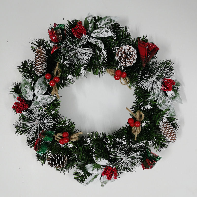 Christmas wreath made of PVC, handcrafted
