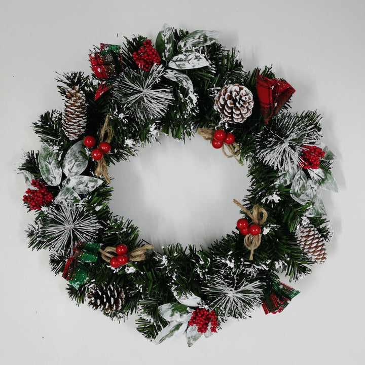 Christmas wreath made of PVC, handcrafted