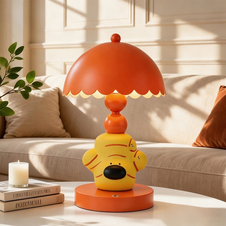 Ginger Dog Table Lamp, ABS, orange
