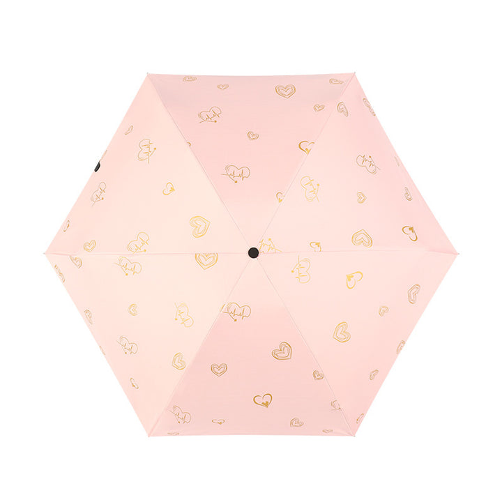 Women's compact UV protection folding umbrella Bowlift