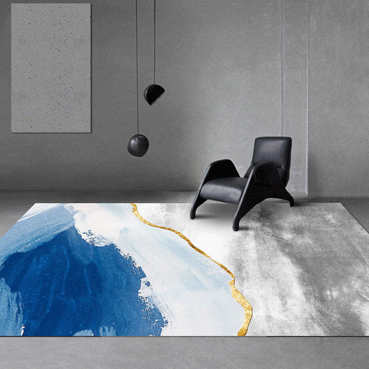 BowLift | Industrial abstract patterned rug gradient color synthetic rug stain resistant washable non-slip rug for home