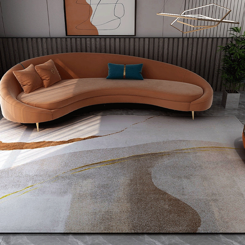 BowLift | Industrial abstract patterned rug gradient color synthetic rug stain resistant washable non-slip rug for home