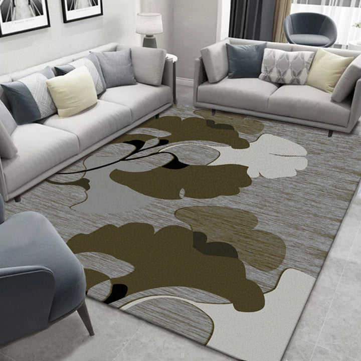BowLift | Tropical Lounge Carpet Multicolored Leaf Pattern Carpet Polyester Non-Slip Back Machine Washable Carpet