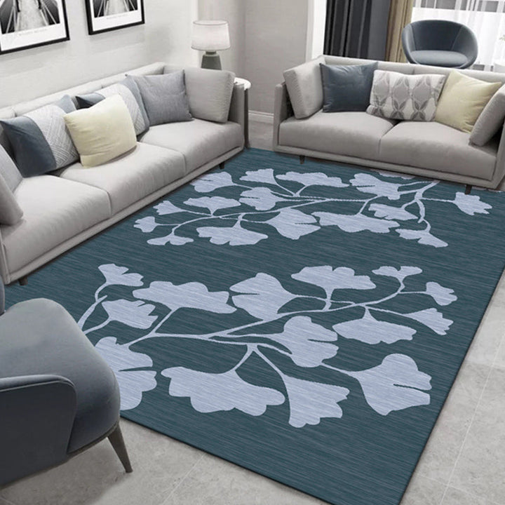 BowLift | Tropical Lounge Carpet Multicolored Leaf Pattern Carpet Polyester Non-Slip Back Machine Washable Carpet