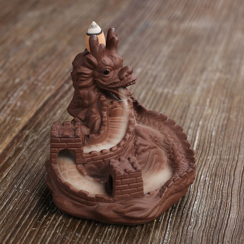 Dragon Theme Waterfall Incense Burner