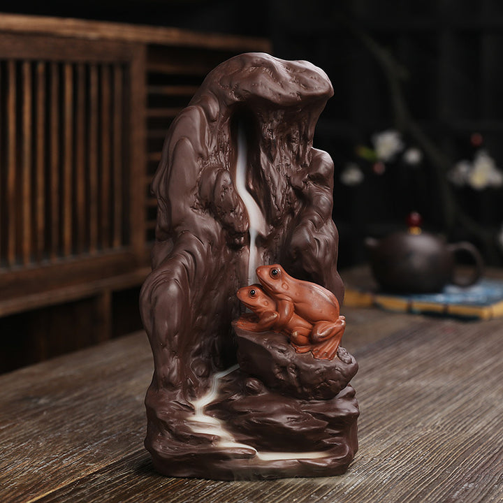 Decorative Stone Waterfall Incense Holder