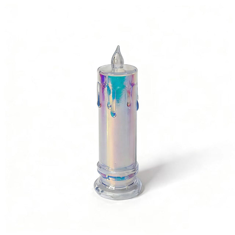 LED Crystal Candle with Starry Sky Effect
