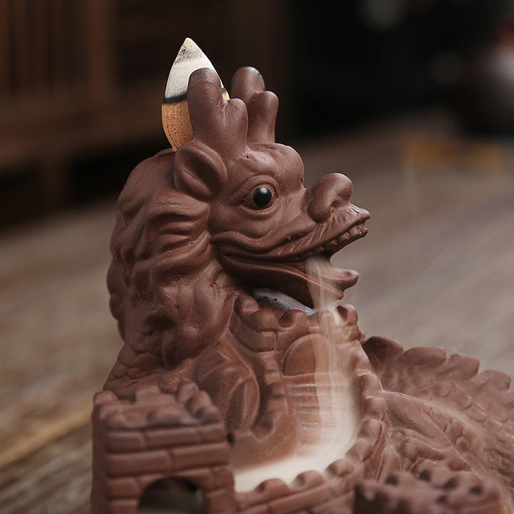 Dragon Theme Waterfall Incense Burner