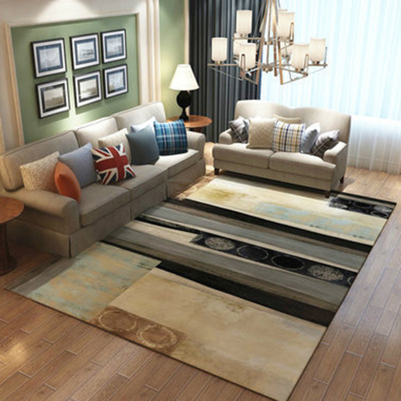 BowLift | Multicolor Novelty Rug Polyester Color Block Circle Pattern Rug Washable Rug for Bedroom