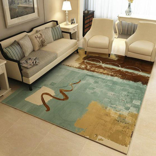 BowLift | Multicolor Novelty Rug Polyester Color Block Circle Pattern Rug Washable Rug for Bedroom