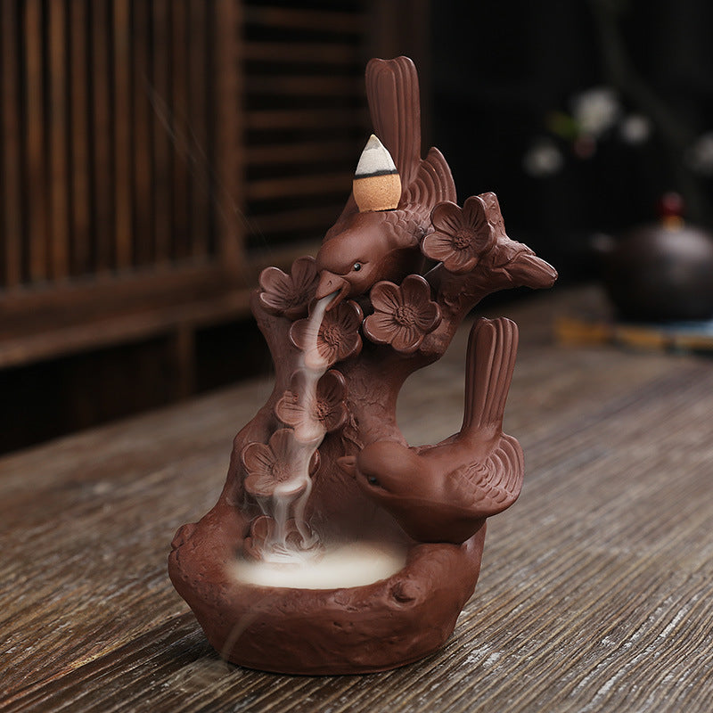 Artistic Bird-Themed Incense Holder