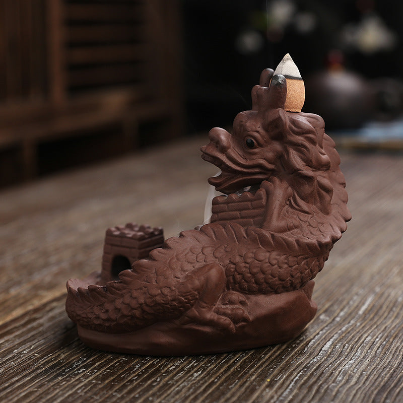 Dragon Theme Waterfall Incense Burner