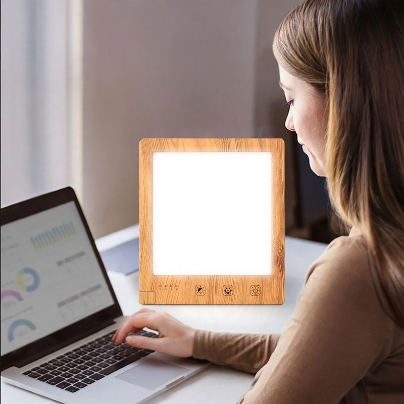 LED Light Therapy Lamp JSK-22 with Wood Look