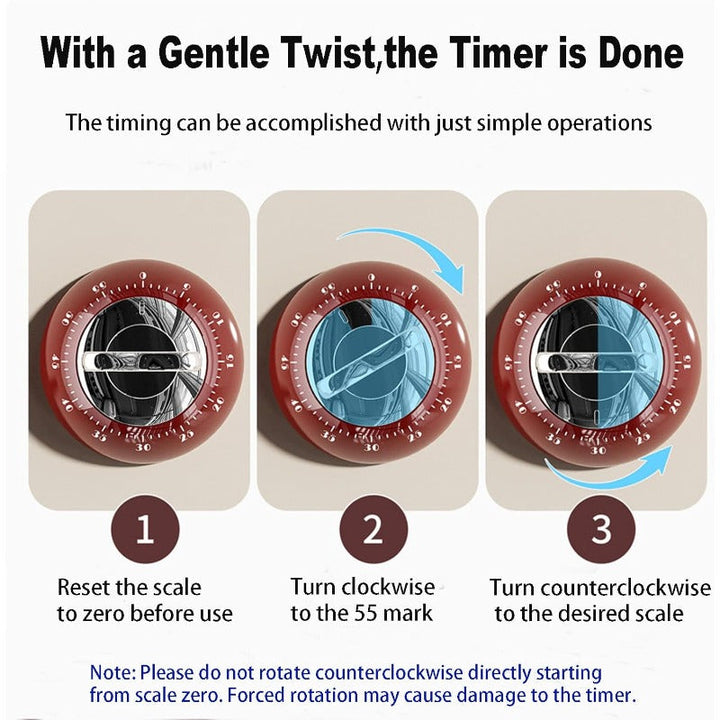 Magnetic Mechanical Kitchen Timer Bowlift