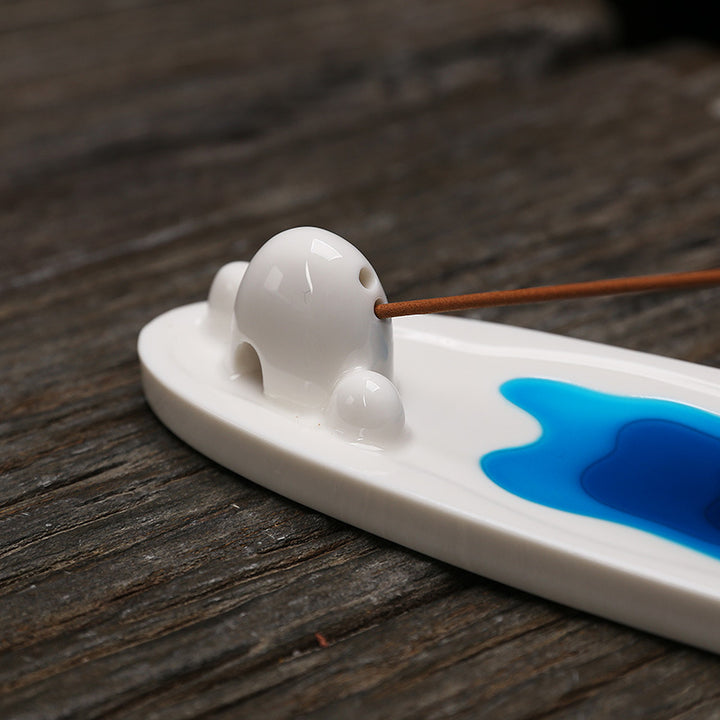 Elegant Abstract Ocean-Inspired Incense Holder