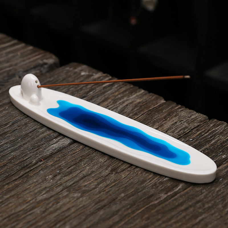 Elegant Abstract Ocean-Inspired Incense Holder