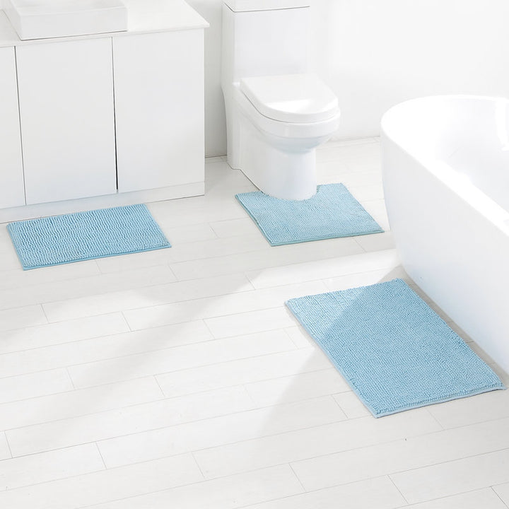Textured Non-Slip Bathroom Mat Set Bowlift