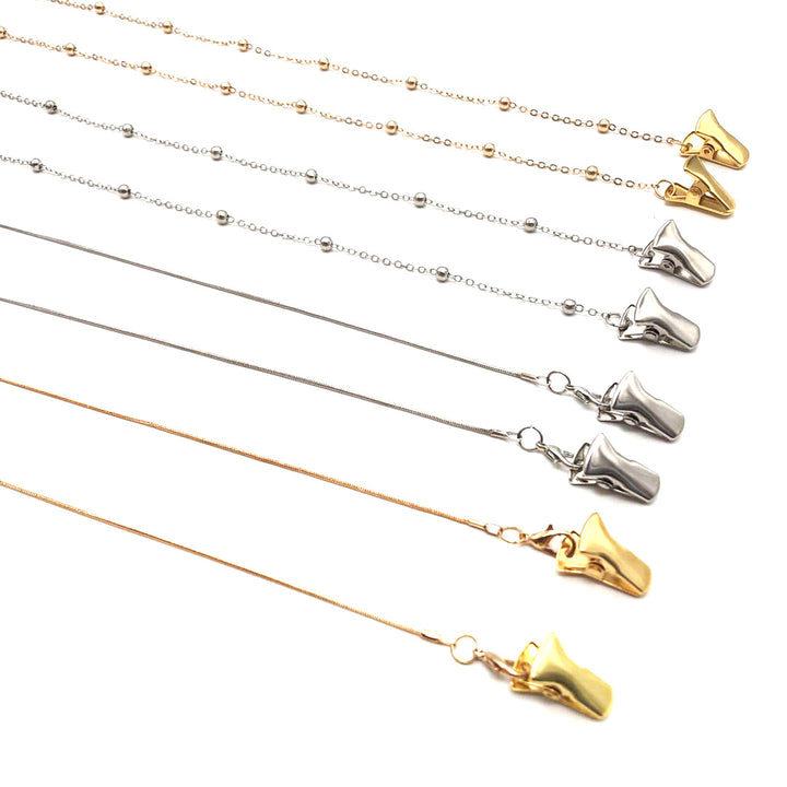 Elegant Gold Chain Eyewear Holder Bowlift
