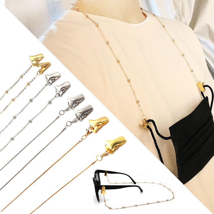 Elegant Gold Chain Eyewear Holder Bowlift