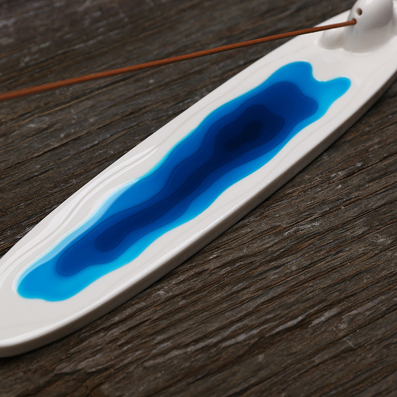 Elegant Abstract Ocean-Inspired Incense Holder