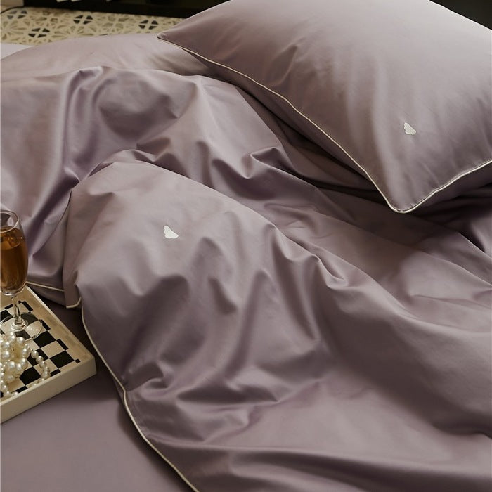 Cotton bed linen set, embroidered