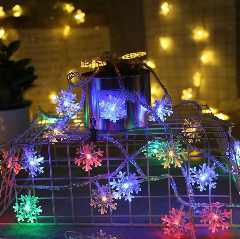 LED string lights with stars for indoor and outdoor use
