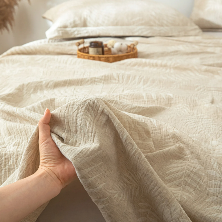 Cotton bed sheet, Jacquard weave