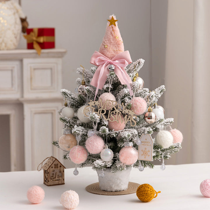 Mini Christmas tree with snow effect
