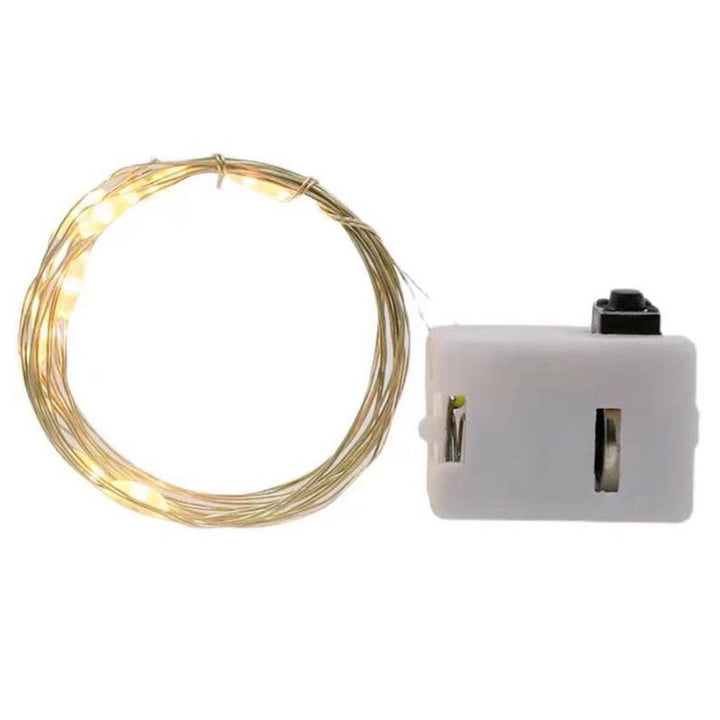 Compact LED copper wire string lights for floral decorations