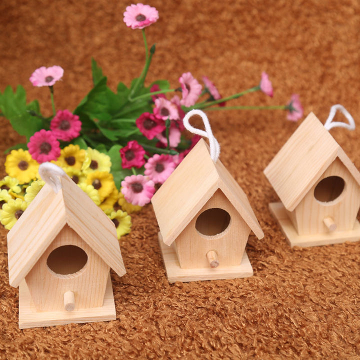 DIY Mini Birdhouse made of Pine Wood