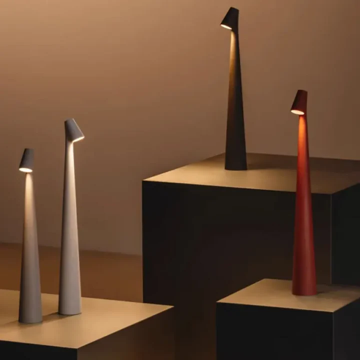 Wireless Nordic LED Table Lamp with Touch Control and 3-Step Dimming