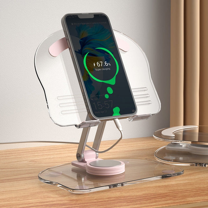 BowLift | Folding transparent acrylic tablet stand