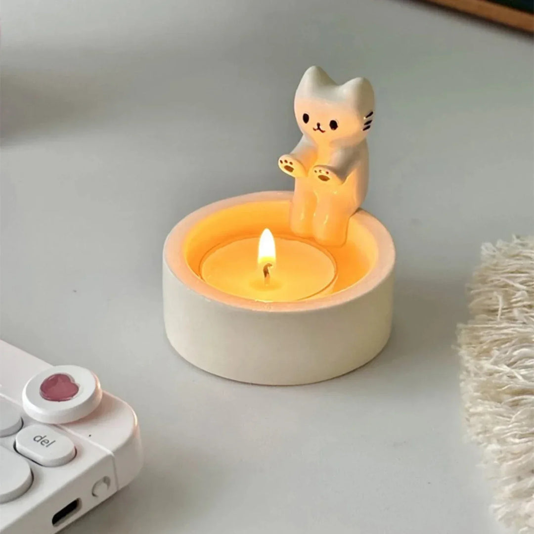 Cute Cat Candle Holder | Bowlift