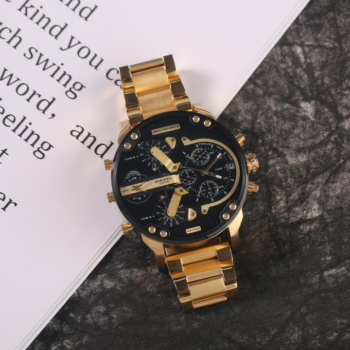 Stainless Steel Chronograph Quartz Watch with 10 m Water Resistance