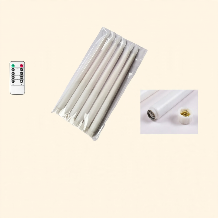LED taper candle with flame effect
