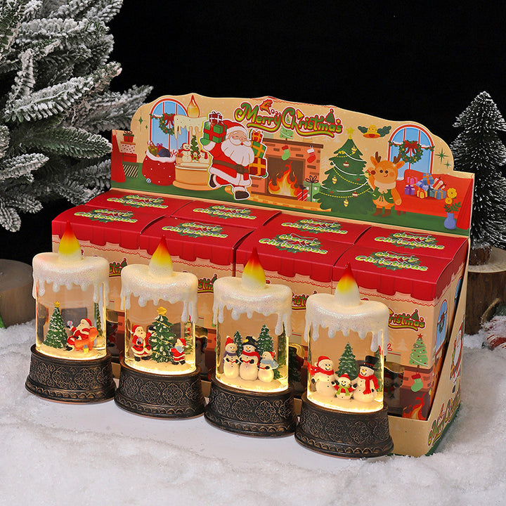 Decorative LED snow globe with Christmas designs