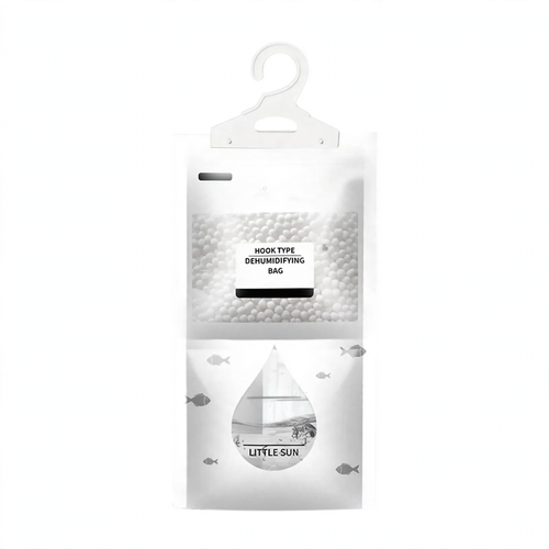 Hanging dehumidifier bag for wardrobes