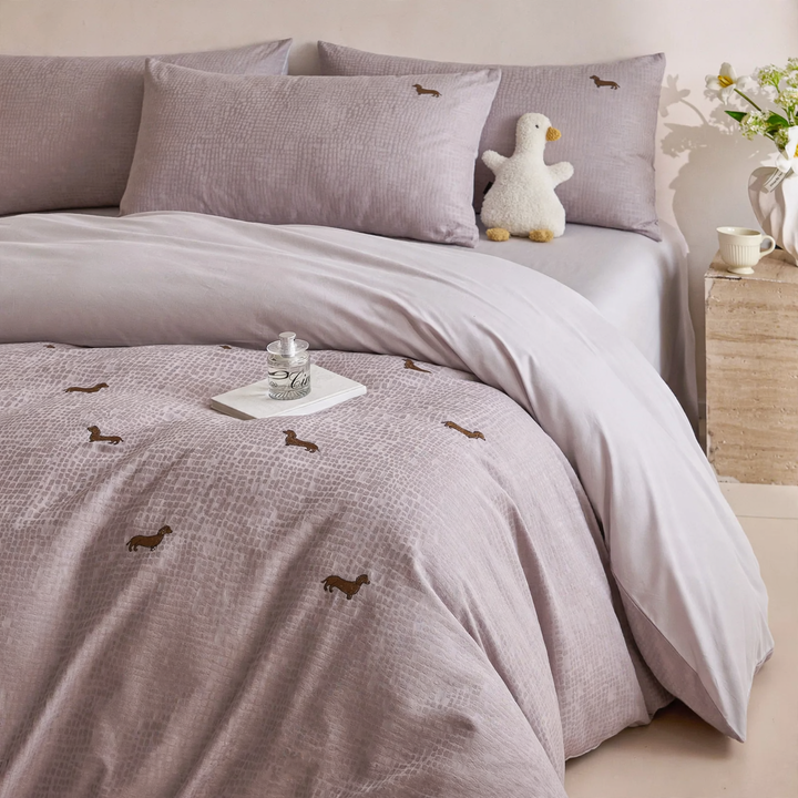 Cotton bedding set, 4 pieces, cartoon pattern