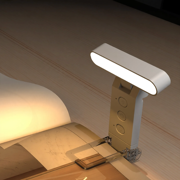 Portable LED book light with clip function