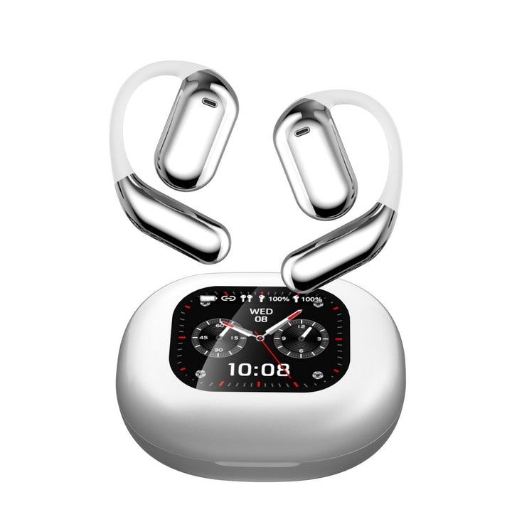 Open sport headphones with LCD display